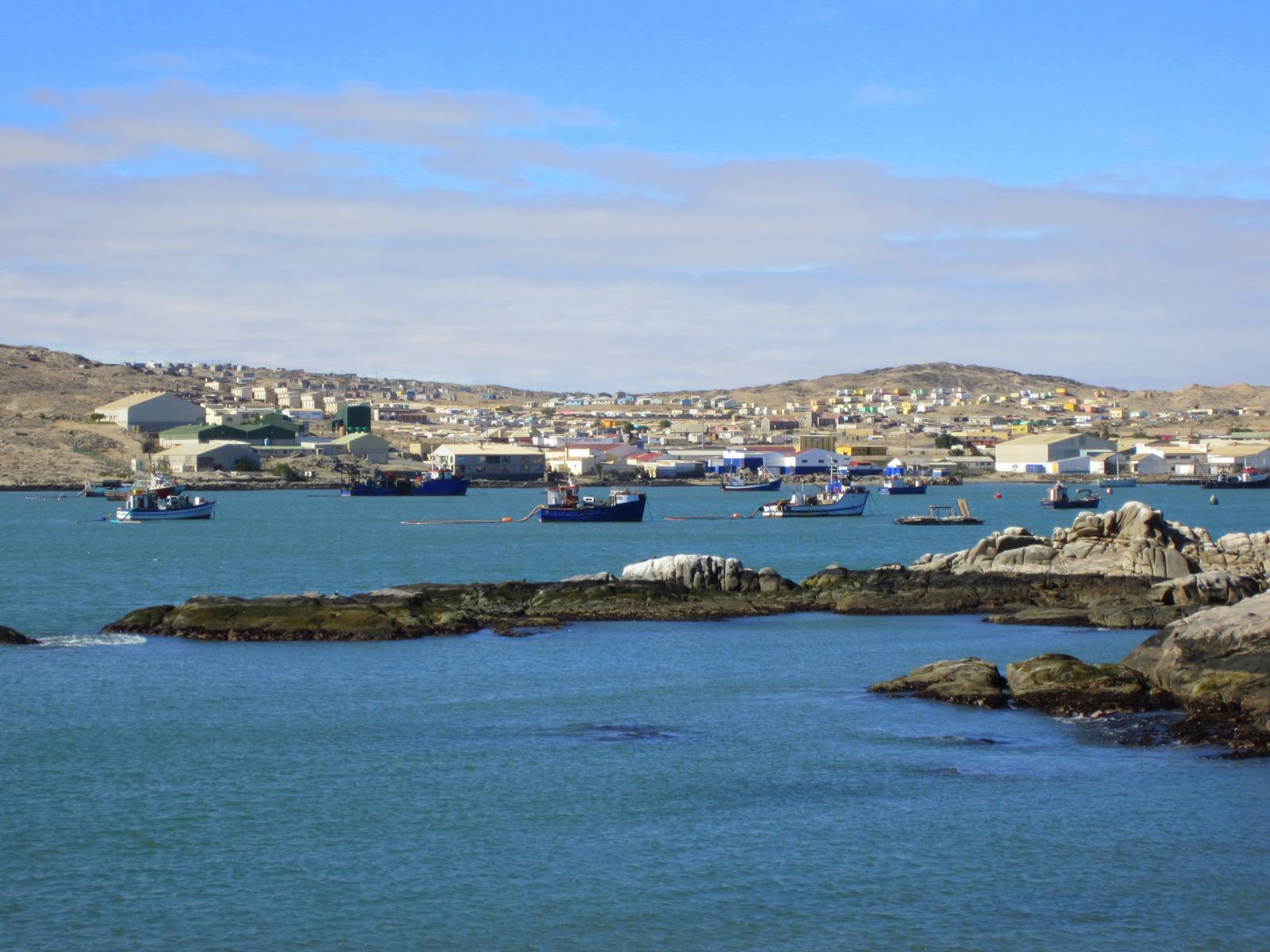 Boats in the Luderitz harbour. 