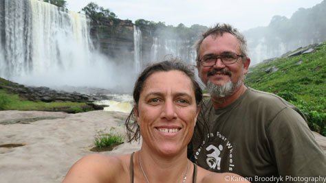 Louis and Kareen at Calandula waterfalls
